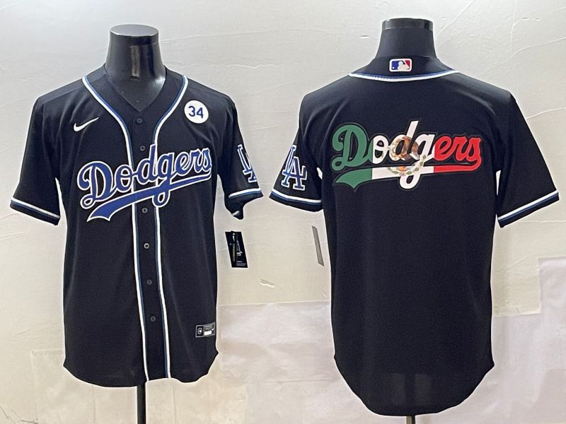 Men Los Angeles Dodgers Blank Black Three generations Nike 2025 MLB Jersey style 10->los angeles dodgers->MLB Jersey
